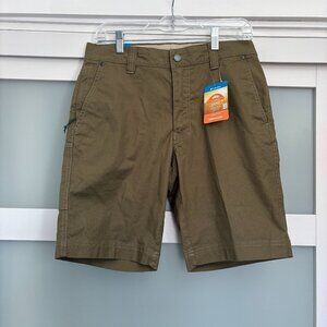 COLUMBIA Men's Flex Roc shorts  size 30  10" inseam Khaki regular fit  NEW NWT